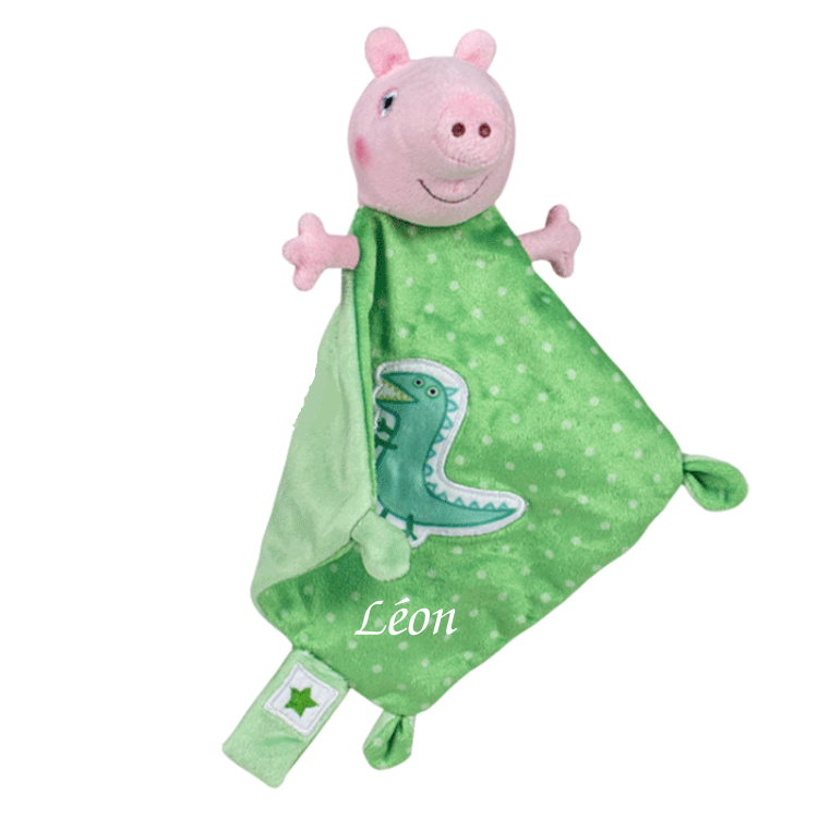 Peppa pig - plat cochon vert rose crocodile 22 cm 